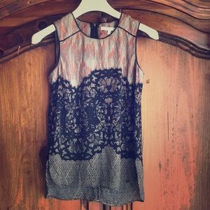 Daniel Rainn lace print blouse